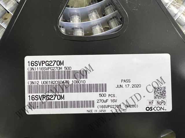出售松下《16SVPG270M》270 μF 16 V 鋁聚合物電容器 徑向，Can - SMD