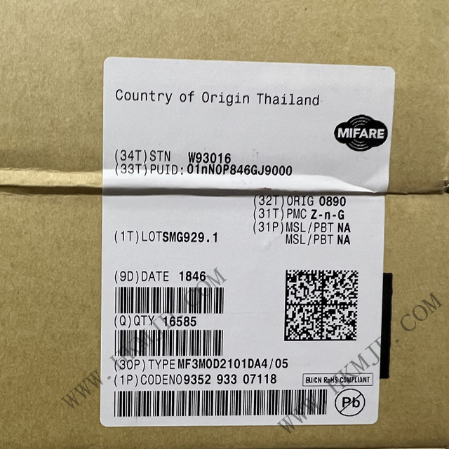 出售NXP射頻IC MF3MOD2101DA4/05 RFID 應(yīng)答器 IC 13.56MHz ISO 14443，MIFARE UART MOA4