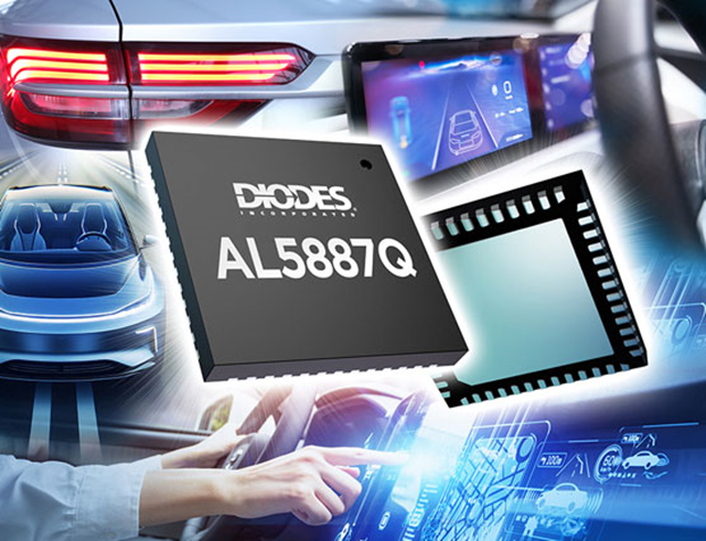 Diodes 公司推出符合汽車規(guī)格的36 通道線性 LED 電流驅(qū)動(dòng)器AL5887Q