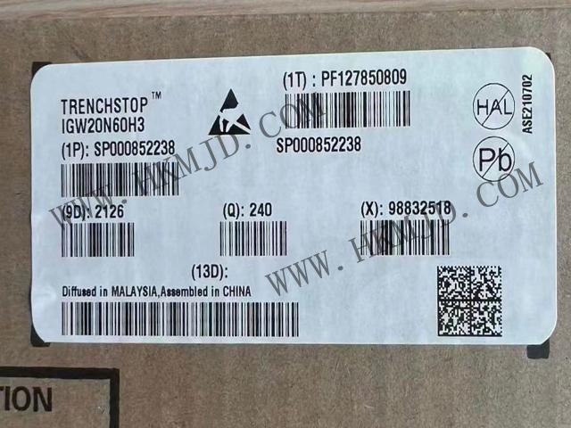 【分銷英飛凌IGBT晶體管】IGW20N60H3 600 V，20 A IGBT 分立式，采用 TO-247 封裝