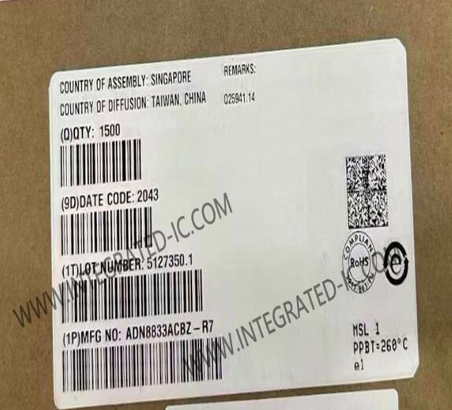 [供應(yīng)原裝] ADI ADN8833ACBZ 1A，熱電冷卻器(TEC)驅(qū)動(dòng)器